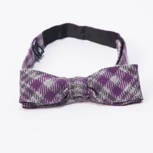 TIGER OF SWEDEN Wollfliege grau lila kariert Herrenmode klassisch - Bild 1 von 3