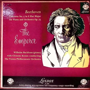 WILHELM BACKHAUS VIENNA PHILHARMONIC BEETHOVEN THE EMPEROR EXC VINYL LP 211-69 - Picture 1 of 4