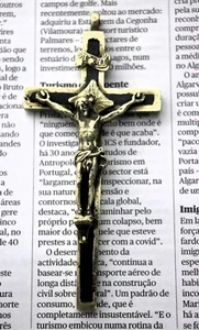 Wooden Pectoral Crucifix Ebony Crucifix Ancient Germany 19th C. XIX »»»» - Picture 1 of 5