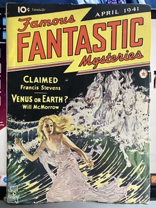 RAR! BERÜHMTE FANTASTISCHE GEHEIMNISSE Zellstoff Magazin Band 3 #1 Virgil Finley Cover Art - Bild 1 von 7