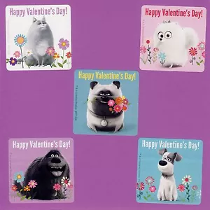 10 The Secret Life of Pets Valentine's Day - Large Stickers - Chloe, Duke - Picture 1 of 1