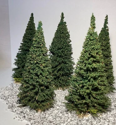 MINIATURE TREES - 5 Inch Pine Tree - 5 Pack - Model Railroad, Diorama, Crafts - Image 1 of 3