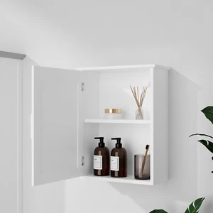 Badschrank Hängeschrank Wandschrank Badzimmer Schrank mit Verstellbar Ablage Tür - Bild 1 von 7
