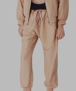 BNWT Real Silk See By Chloe Joggers Fr36 UK 8 Dark Nude Cargo Cuffed Combat - Picture 1 of 6