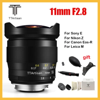 TTArtisan 11mm F2.8 Full Frame Fisheye Lens for Fuji Sony Nikon Canon Leica L/M - Image 1 of 4