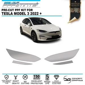 Scheinwerfer Steinschlag Kratzschutz Lackschutz PPF Folie für Tesla Model X - Bild 1 von 4