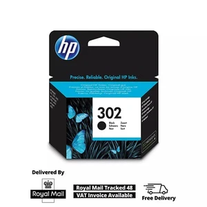 Cartuccia di inchiostro nero originale HP 302 F6U66AE per HP Officejet 4650 4652 tutto in uno - Foto 1 di 2