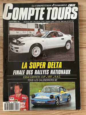 MAGAZINE COMPTE TOURS N°22 JANVIER 1992 CARRERA CUP RALLYE VAR WRC RAC AX 309 - Photo 1/2