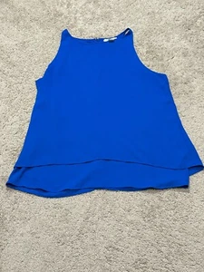 Saint Tropez Damen Shirt Größe M Blau Ärmellos Fließend Klassisch Elegant - Bild 1 von 9