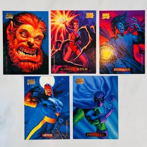 1994 Fleer Marvel Masterpieces Gold Foil Lot 5 Morbius Scarlet Ulik Nova Prowler - Bild 1 von 7