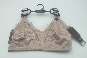 Gloria Vanderbilt Wire-Free Bras 2-Pack 42D Full-Coverage White and Beige New - Picture 1 of 8