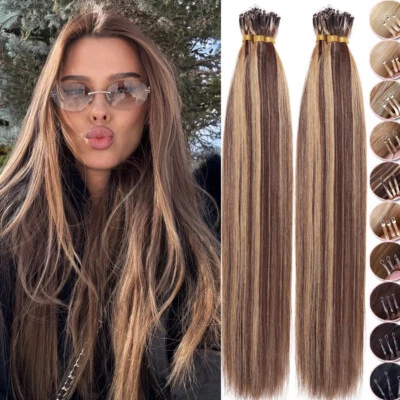 SEGO 1G Thick Nano Ring Double Drawn 100% Remy Human Hair Extensions Nano Beads Bonds