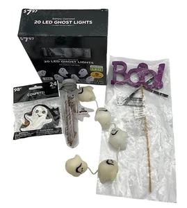 Halloween Geist Thema Menge fünf Artikel Deko Lichter Konfetti Kerzen Neu mit Etikett - Bild 1 von 9