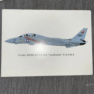 F-14A Tomcat VF-114 Aardvarks US Navy Oversized Postcard - Picture 1 of 2