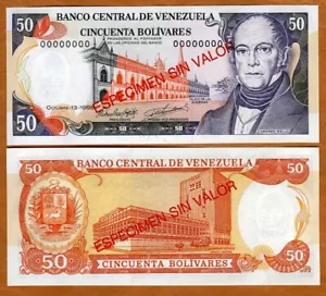 PROBEN Venezuela, 50 Bolivar, 1998, P-65s, UNC - Bild 1 von 1