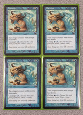 MTG MAGIC THE GATHERING BACKSLIDE  4X - ONSLAUGHT - COMMON - LP- MTG