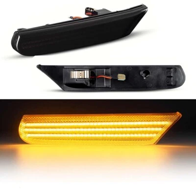 Smoked LED Amber Fender Side Marker Light For 97-05 Porsche 911 996 Boxster 986 Foto 1 de 4