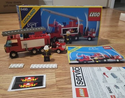 Lego 6480 Luz y Sonido Camión de Bomberos Lego Tierra Exclusivo Control de Bomberos Foto 1 de 4