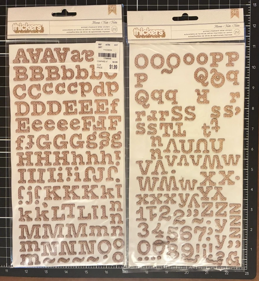 American Crafts Thickers Letter Stickers GOLD/WHITE Varieties Foil NEW/USED - Image 1 of 1