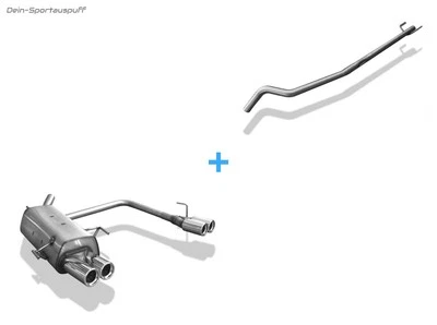 FOX Duplex Impianto Completo Racing Da Gatto. Opel Corsa C 2x76mm Rotondo - Immagine 1 di 3