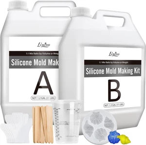 Gomma Silicone Liquido - 9L/10Kg Traslucido per Fabbricazione Di Stampi - 1:1 pe - Foto 1 di 12