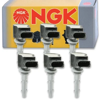 6 pc NGK Ignition Coils for 2005-2013 Mercedes-Benz SLK350 3.5L V6 Spark qf - Image 1 of 4