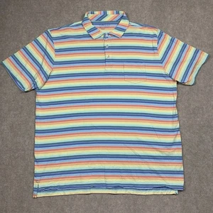 Peter Millar Polo Shirt Mens 2XL XXL Multicolor Striped Short Sleeve Stretch - Picture 1 of 8