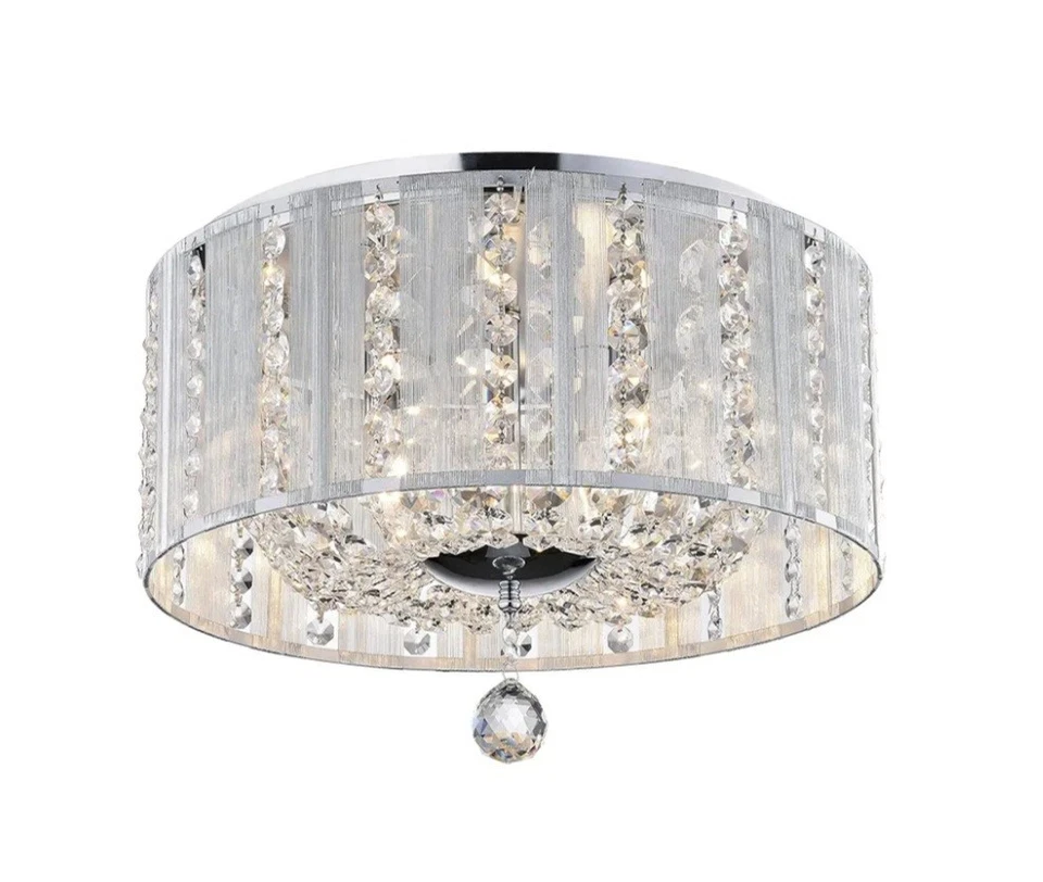 Almacén de Tiffany 1201/6Y Addison Blanco 16 pulgadas Cristal Montaje al ras... Foto 1 de 2