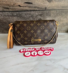 Auténtico Bolso Bandolera Louis Vuitton Favorito MM Monograma Lona VENDEDOR DE EE. UU. - Imagen 1 de 23
