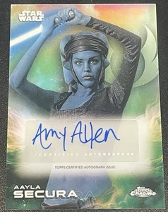 2025 Topps cromo Star Wars Amy Allen refractor automático como AAYLA SECURA - Imagen 1 de 2