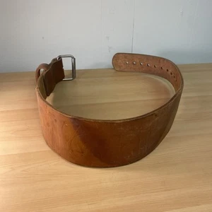 Cinturón de levantamiento de pesas York vintage de cuero - Imagen 1 de 8