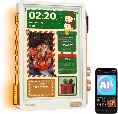 Times Frame-10.1" Wifi Digital Picture Frame with 64GB, Free App with No Subscri - Image 1 of 4
