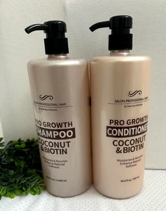 2 Pack Dead Sea Collection Salon Professional Pro Growth Shampoo Coconut Biotin - Afbeelding 1 van 5