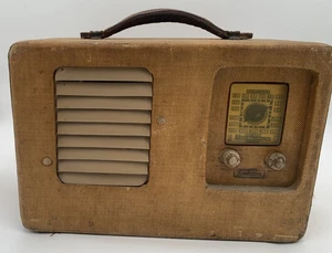Selten! Vintage 40er Jahre Emerson tragbares Radio Ledergriff ungetestet - Bild 1 von 8