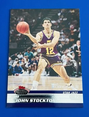 2007 Stadium Club John Stockton Jazz 1st Day Issue Parallel Card #91; #d /1999 - Image 1 of 2