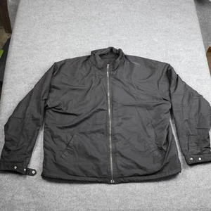Old Navy Jacket Mens 2XL Black Quilted Lined Full Zip Stand Collar Snap Cuffs - Picture 1 of 16