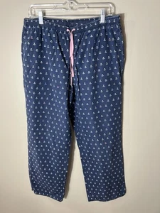 Pantalones LL Bean para mujer pijama ancla estampado total cintura elástica Meidum - Imagen 1 de 13
