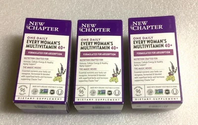 3x Nuevo Capítulo Every Woman’s Multivitamínico 40+ 96 Comprimidos Cada Uno NUEVO Sellado Foto 1 de 3