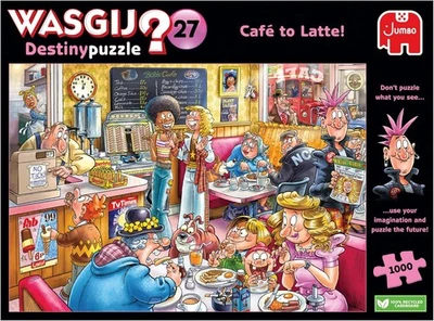 WASGIJ Jigsaw  Café to Latte #27 WASGIJ Destiny 1000 Piece Brand New - Image 1 of 4