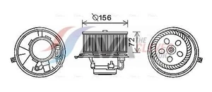 AVA COOLING SYSTEMS Gebläsemotor Elektromotor RT8581 157mm - Bild 1 von 5