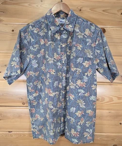 VTG Reyn Spooner Floral Print Flowers Hawaiian Shirt Men Large - Picture 1 of 8