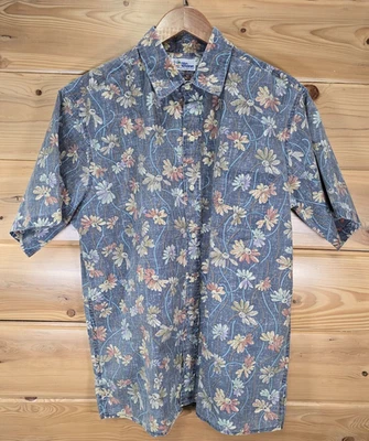 VTG Reyn Spooner Floral Print Flowers Hawaiian Shirt Men Large - Image 1 of 4