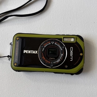 Pentax Optio W90-12.1MP Digital  Camera-Shock/Dust/Waterproof - Green Not Tested - Image 1 of 4