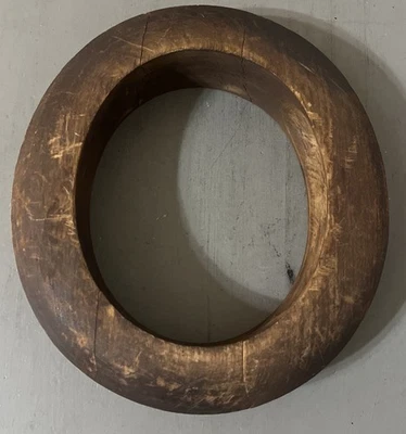 Molde de ala de sombrero de madera antigua forma de sombrerería 7 1/2 cola de conejo 2 Foto 1 de 4