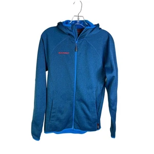 Mammut Nair Kapuzenjacke Herren S meliert blau Fleece gefüttert Outdoorsy - Bild 1 von 12