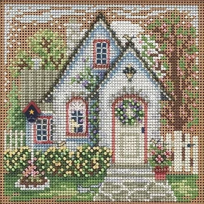 Mill Hill Spring Series Main Street Kit Ponto Cruz Contado ~ Casa de Verão - Imagem 1 de 2