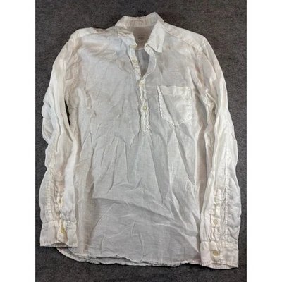 Xacus Legacy Long Sleeve Shirt Mens 16/41 White Linen Henley Casual Beachwear - Image 1 of 4