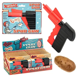 Retro Spud Gun Strumpffüller KinderSpielzeug treibt Kartoffelpellets GB Basis - Bild 1 von 2