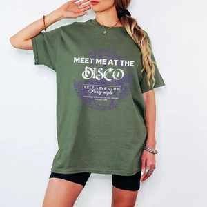 Meet Me At The Disco Self Love Club Disco Musik Damen Grafik T-Shirt - Bild 1 von 12