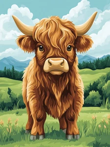 Highland Cow Farm Rustic Cattle Cowboy High Quality Canvas/Matte Photo Paper PA7 - Picture 1 of 6